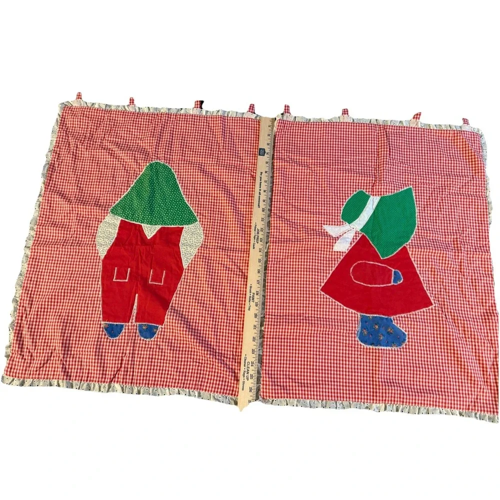 Vintage‎ Handmade Sun Bonnet Sue & Overall Sam ABC Quilt Wall Hangings Kids Room